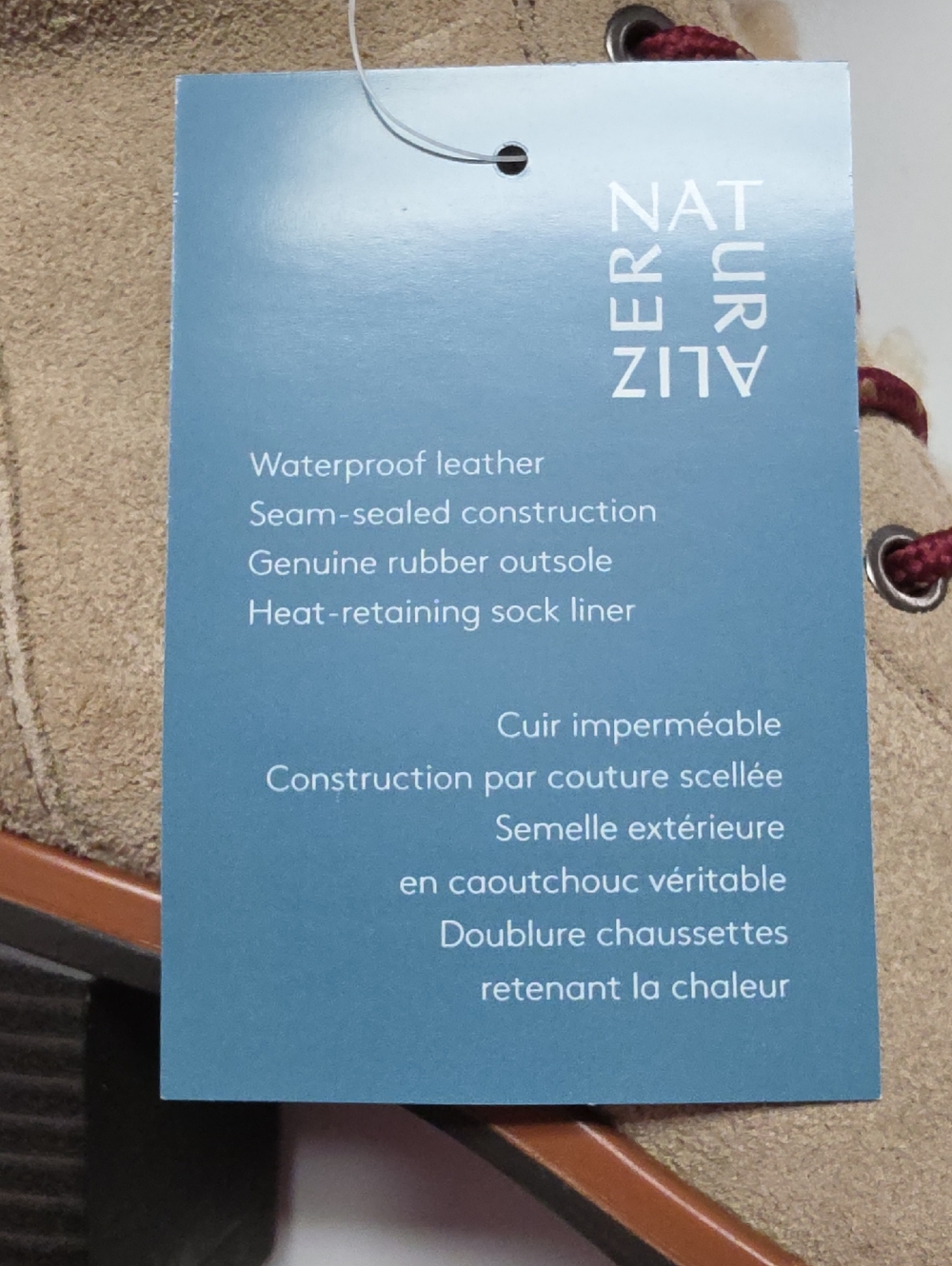 New Womens Naturalizer Oatmeal Color Waterproof Booties With Fur. Size 8.5 Med - Picture 9 of 11